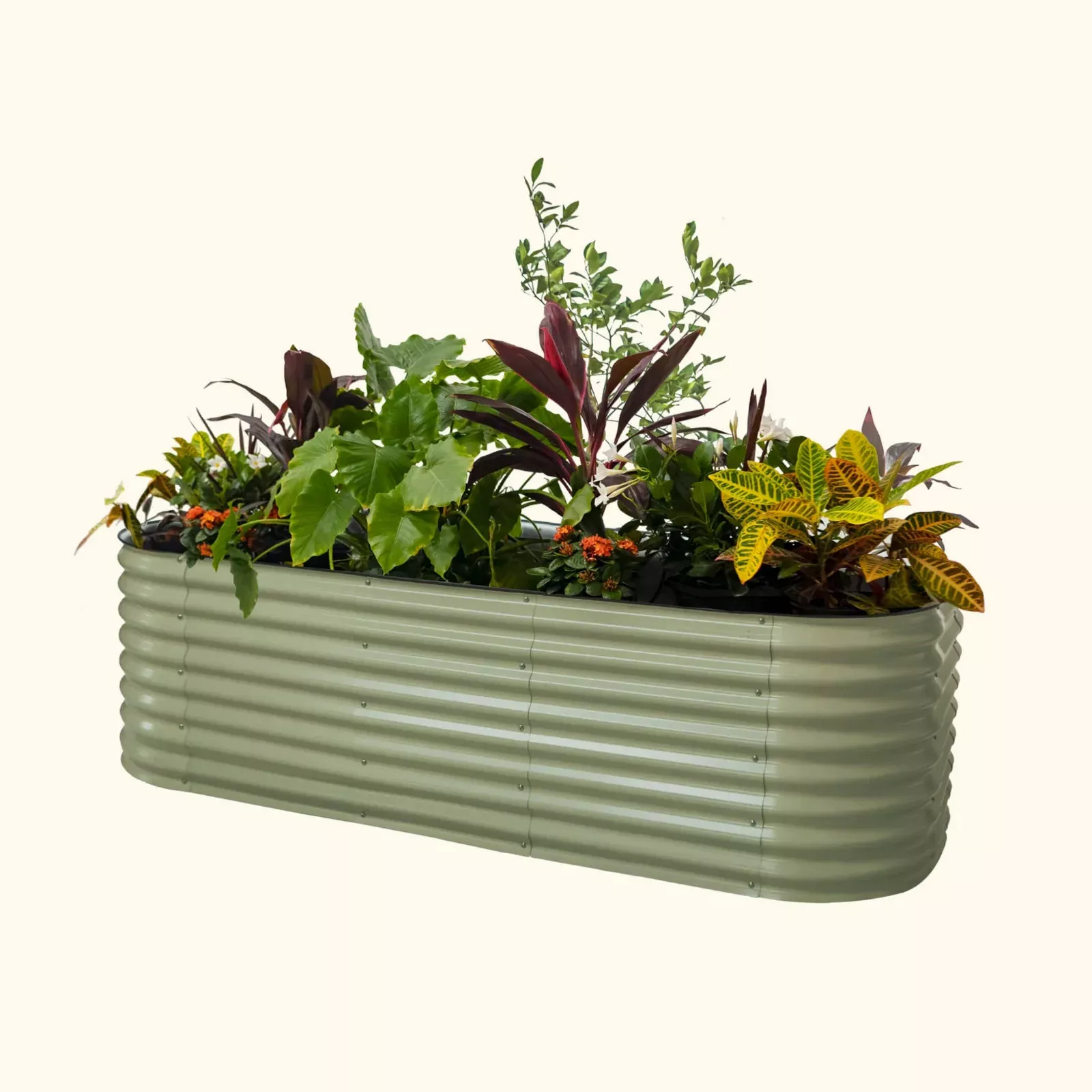 26″ Tall 10-in-1 Jumbo Modular Metal Raised Garden Bed Kit
