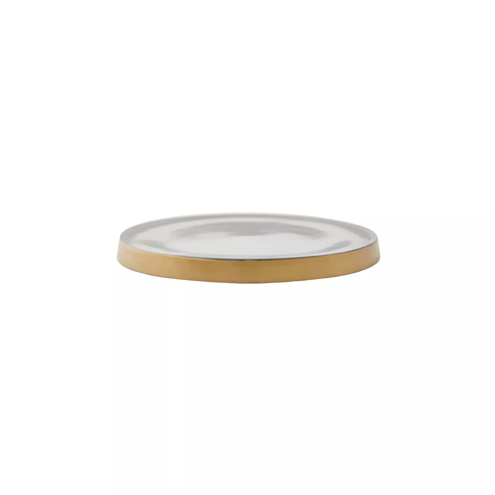 6" Gilded Glass Coaster for Medium Round Botanical Candles