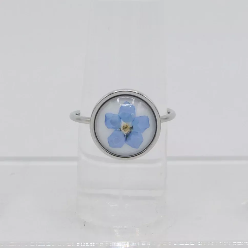 Adjustable Ring | Forget Me Not | Stainless Steel