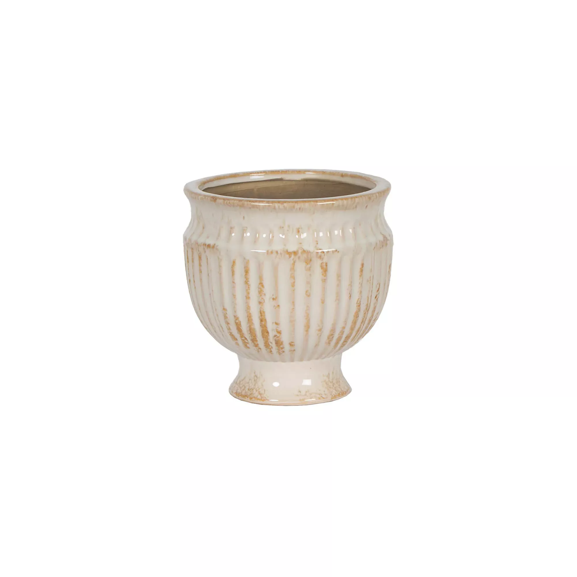ANTIQUE FINISH CERAMIC URN