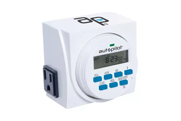 Autopilot - Dual Outlet 7-Day Digital Timer - Control Lights & Hydro Systems