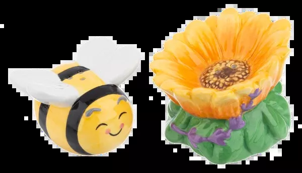 Bee/Flower Salt & Pepper Shaker (2pc)