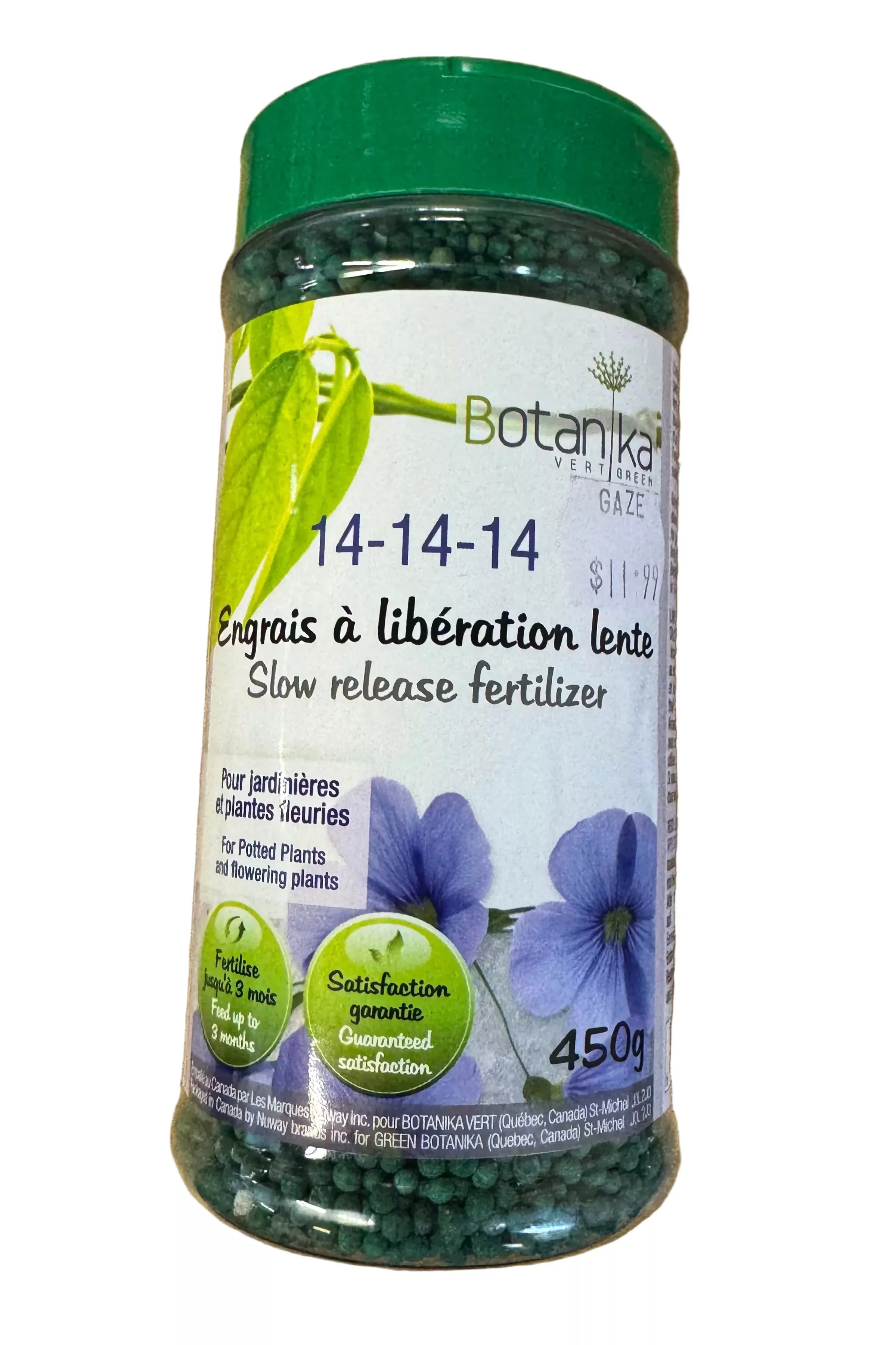 Botanika - Release Fertilizer for Potted Plants 14-14-14 450g