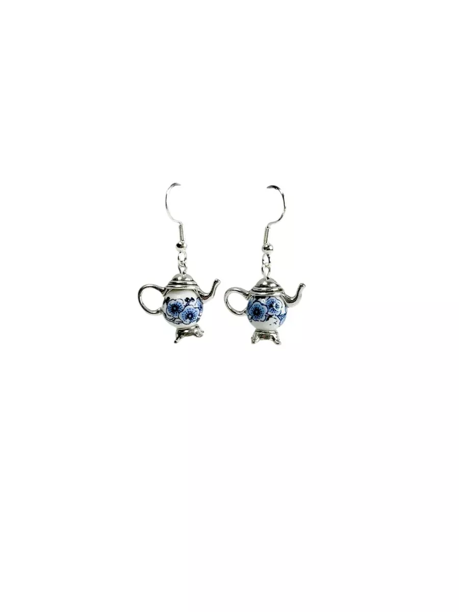 Garden Tea Party Teapot Earrings