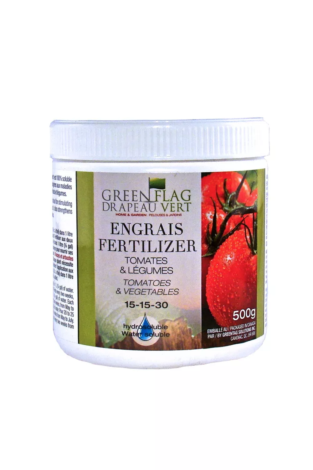 greenflag 15-15-30 tomatoes and vegetables fertilizer, 500g