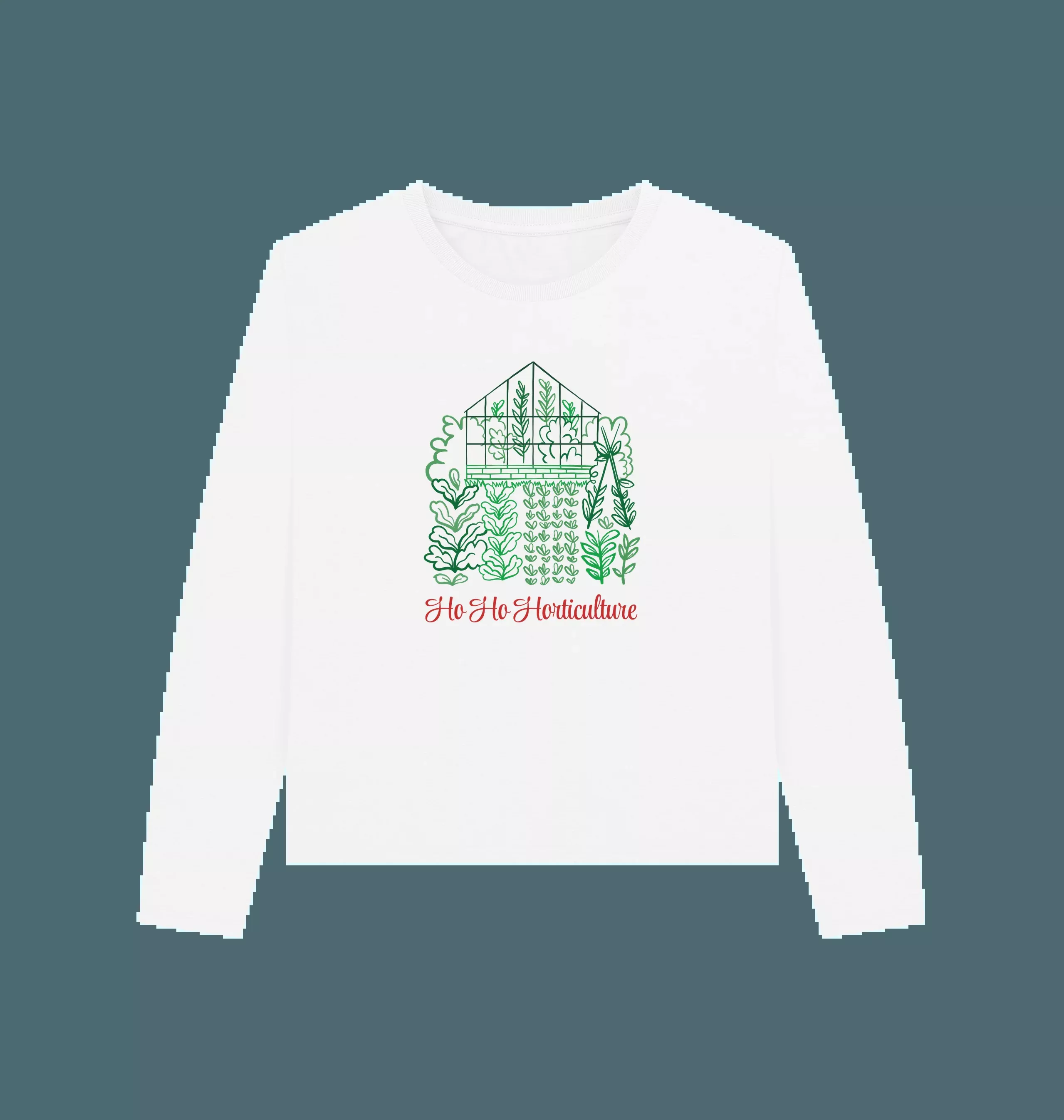 Ho Ho Horticulture Organic Cotton Long Sleeve Tee White