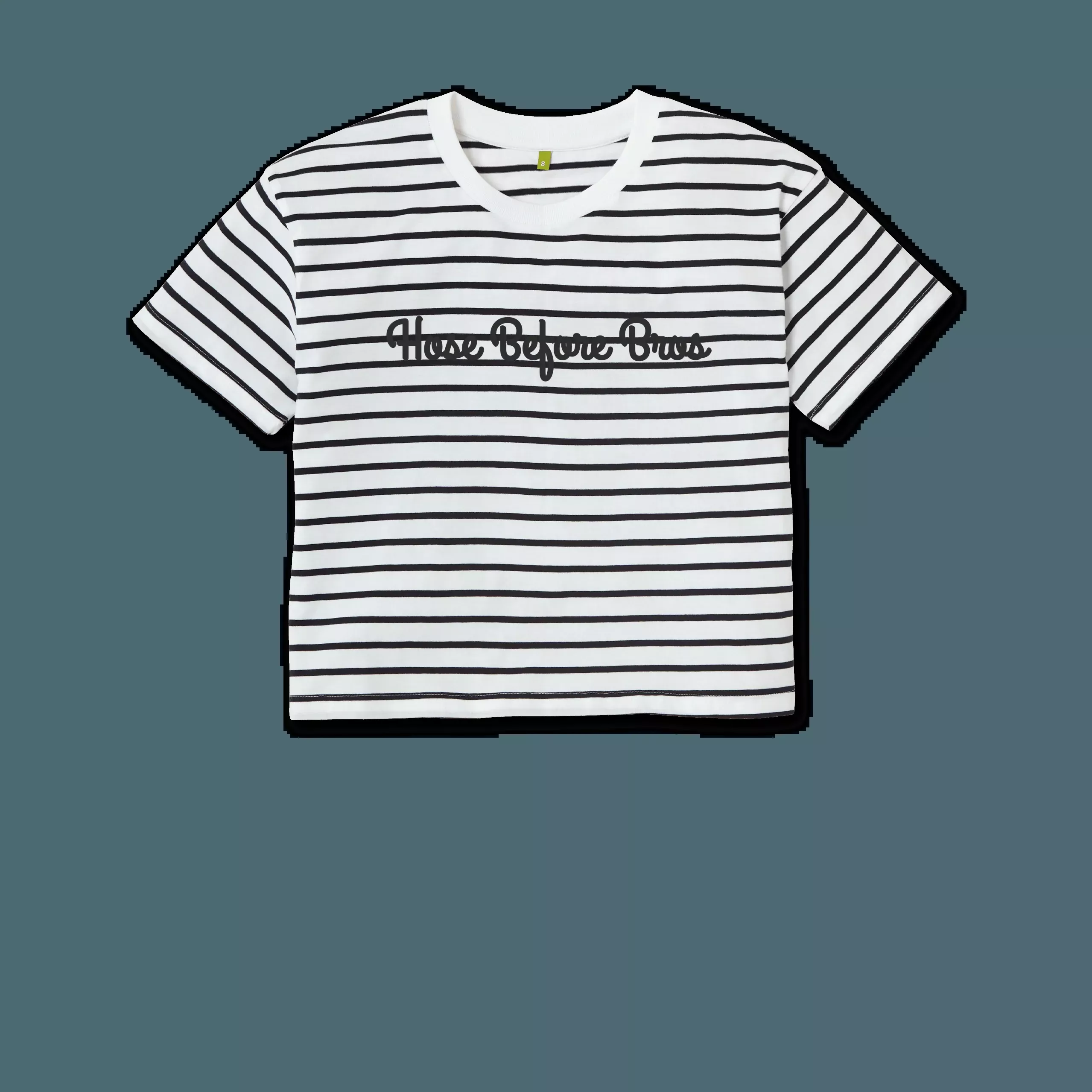 Hose Before Bros Women's Striped Organic Boxy Tee