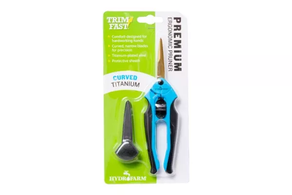 Hydrofarm - Trim Fast Curved Titanium Blade Pruner - Precision Cutting for Gardeners
