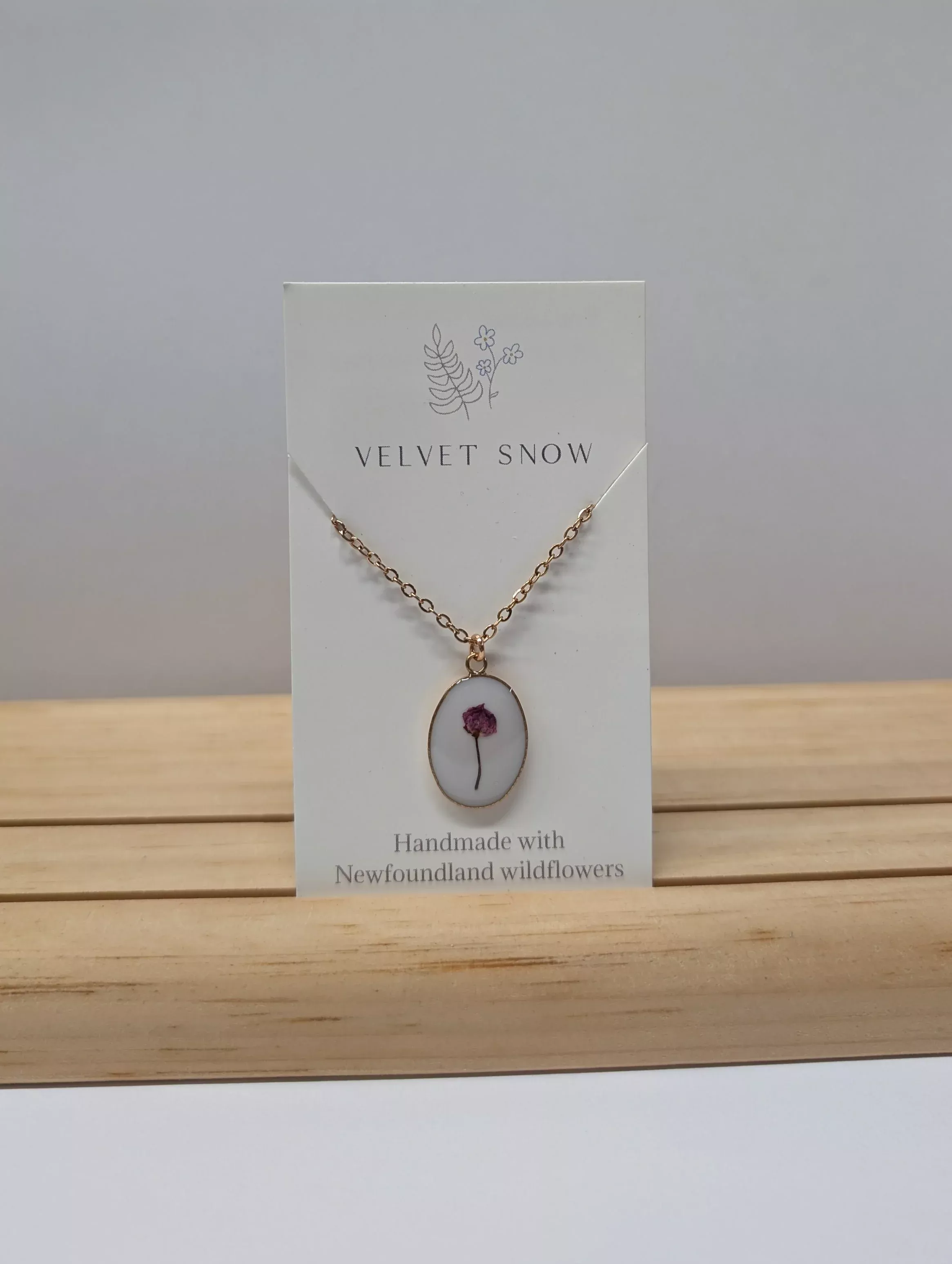 Necklace | Bog Laurel | Medium, Oval | Rose Toned Stainless Steel