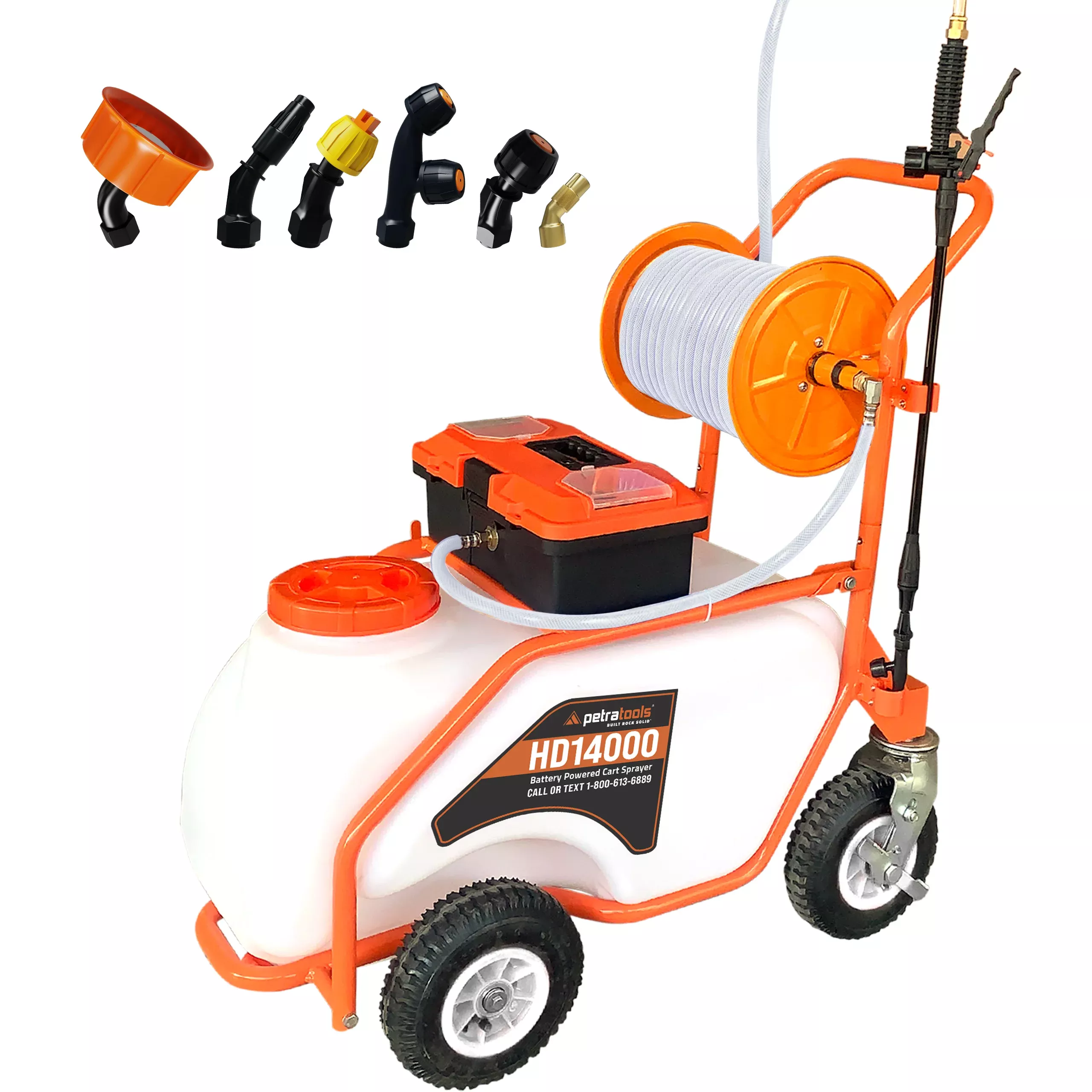 PETRATOOLS BATTERY CART SPRAYER (14 Gallon) HD14000