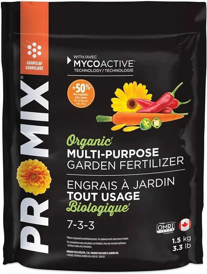 PRO-MIX Organic Multi-Purpose Garden Fertilizer 7-3-3, 1.5 kg