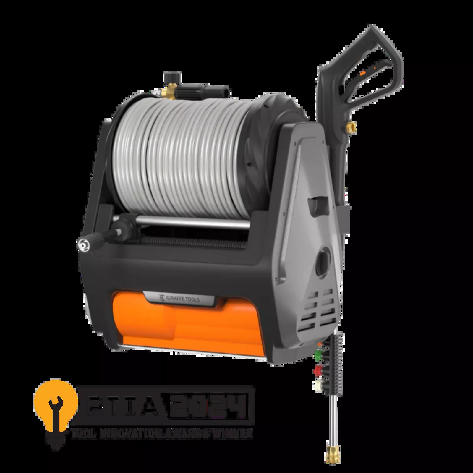 Retractable Electric Pressure Washer Pro with Auto-Rewind Hose, 3700 PSI