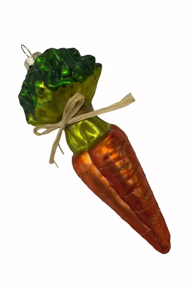 Silver Tree - Glass Carrot Ornament