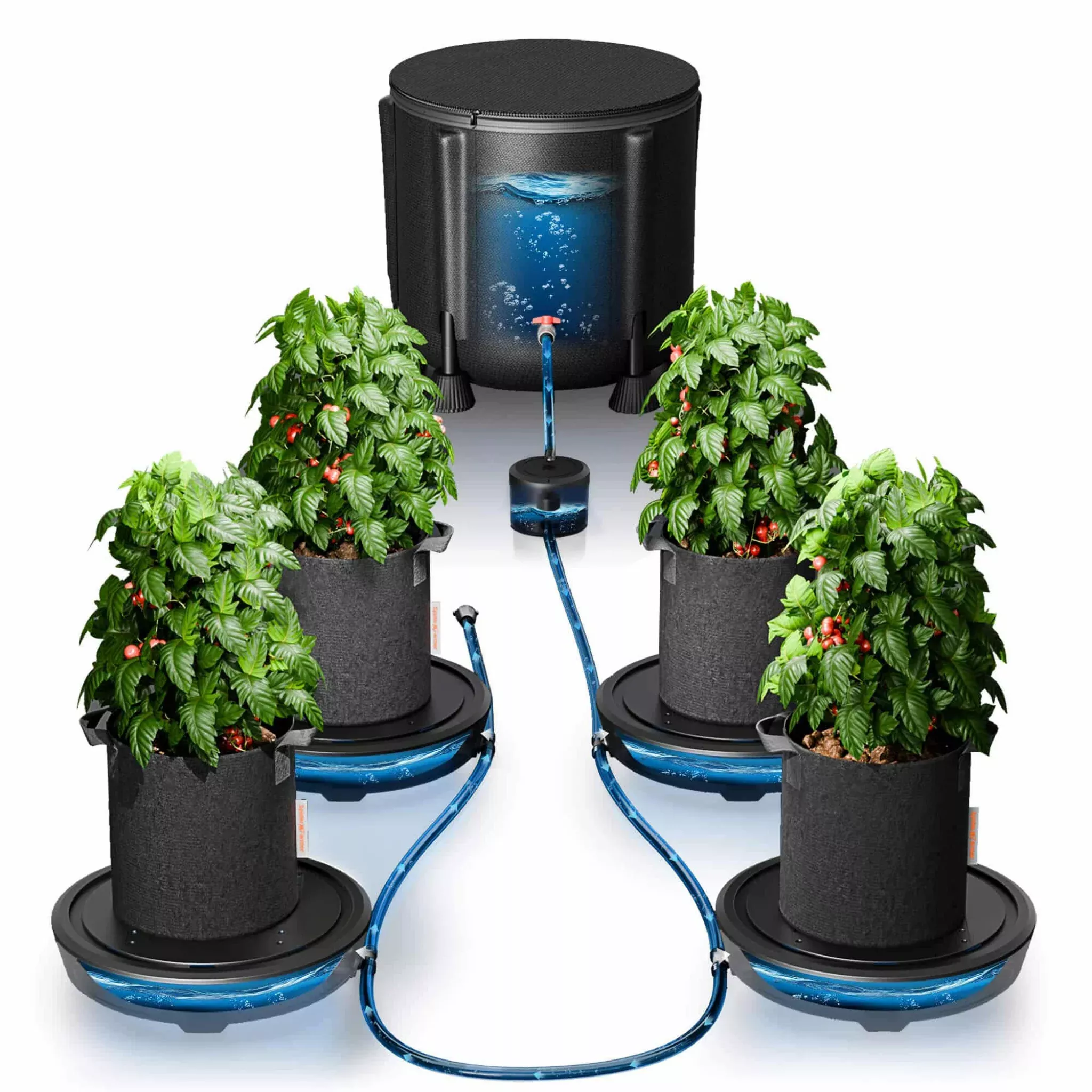 Spider Farmer - Gravity-Fed Self-Watering System Kit for Grow Tents (4 Pots)