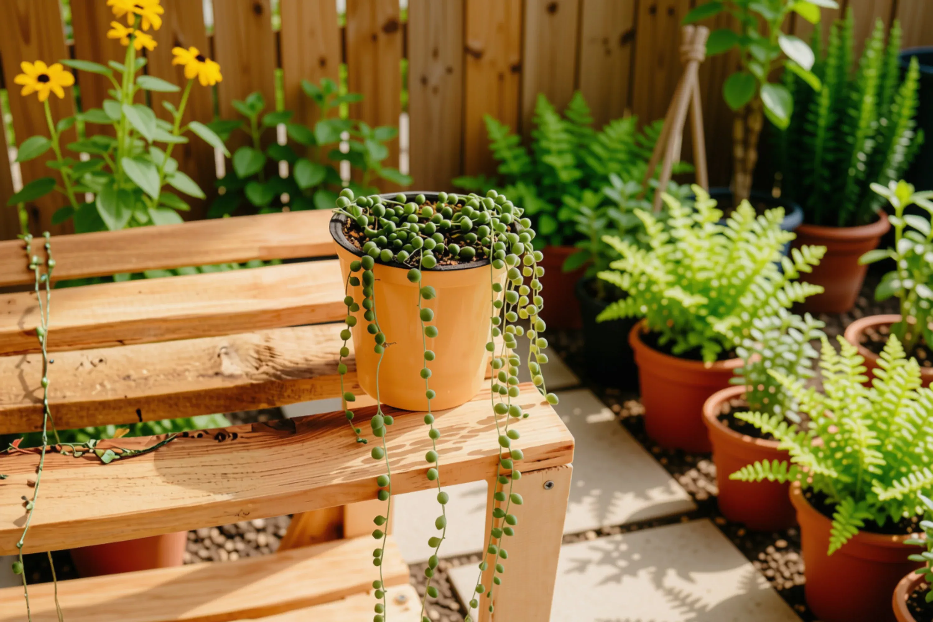 String of Pearls Live Succulent Plant – 2-Inch Pot – Curio rowleyanus (Syn. Senecio rowleyanus)