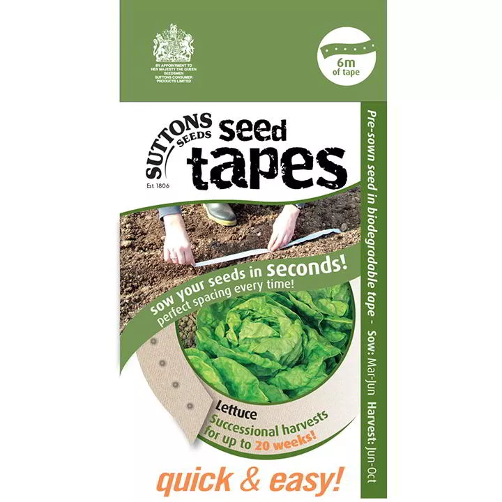 Suttons Seed Tape - Success. Harv Lettuce