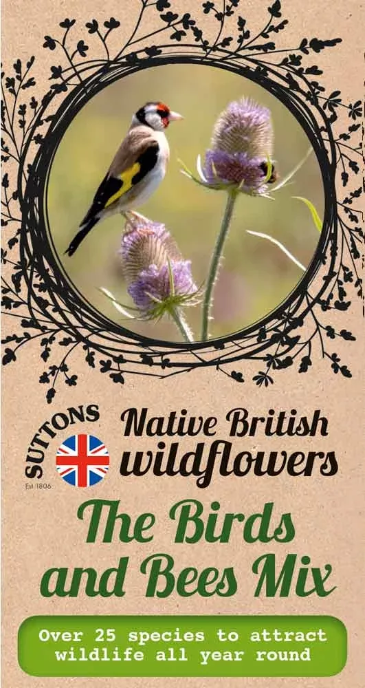 Suttons Seeds - Native British Wildflowers ‘The Birds & The Bees Mix’