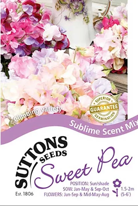 Suttons Seeds - Sweet Pea Sublime Scent Mix