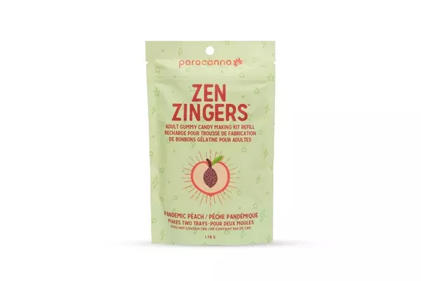 Zen Zingers - Pandemic Peach Cannabis Gummy Mix Refill - Make 30 Gummies