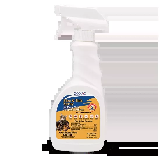 ZODIAC FLEA & TICK SPRAY FOR DOGS, CATS, PUPPIES & KITTENS